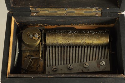 Lot 612 - A LATE 19TH-CENTURY SWISS MINIATURE MUSIC BOX