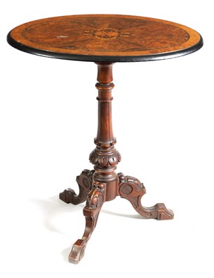 Lot 996 - A 19TH CENTURY INLAID WALNUT OCCASIONAL TABLE