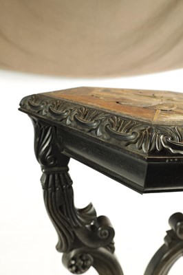 Lot 151 - AN EARLY 19TH CENTURY SRI LANKAN IVORY, SPECIMEN INLAID AND EBONY OCCASIONAL TABLE