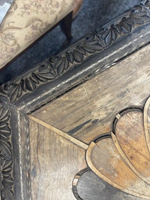 Lot 151 - AN EARLY 19TH CENTURY SRI LANKAN IVORY, SPECIMEN INLAID AND EBONY OCCASIONAL TABLE