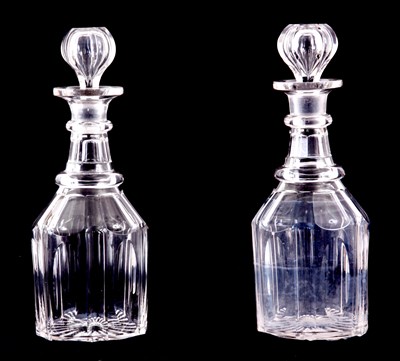 Lot 322 - A PAIR OF REGENCY STYLE SPIRIT DECANTERS with...