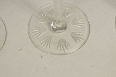 Lot 27 - AN 8 PIECE PART SUITE OF BOHEMIAN COLOURED TABLE GLASSWARE