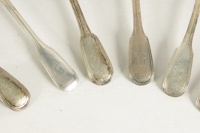 Lot 255 - A VICTORIAN 84 PIECE PART CANTEEN OF SILVER TABLE CUTLERY