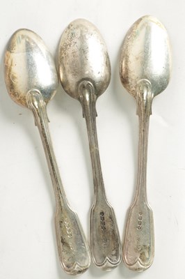 Lot 255 - A VICTORIAN 84 PIECE PART CANTEEN OF SILVER TABLE CUTLERY