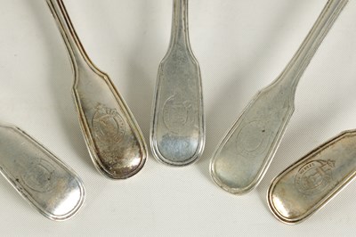 Lot 255 - A VICTORIAN 84 PIECE PART CANTEEN OF SILVER TABLE CUTLERY