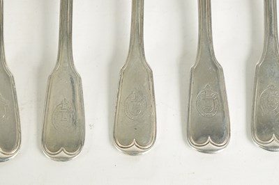 Lot 255 - A VICTORIAN 84 PIECE PART CANTEEN OF SILVER TABLE CUTLERY