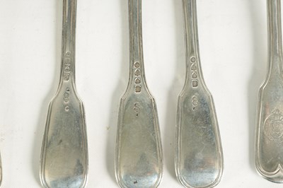 Lot 255 - A VICTORIAN 84 PIECE PART CANTEEN OF SILVER TABLE CUTLERY