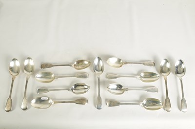 Lot 255 - A VICTORIAN 84 PIECE PART CANTEEN OF SILVER TABLE CUTLERY