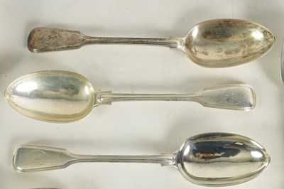 Lot 255 - A VICTORIAN 84 PIECE PART CANTEEN OF SILVER TABLE CUTLERY