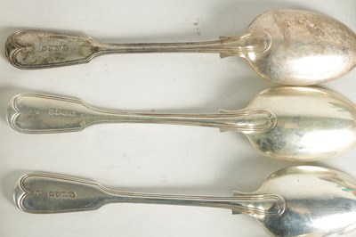 Lot 255 - A VICTORIAN 84 PIECE PART CANTEEN OF SILVER TABLE CUTLERY