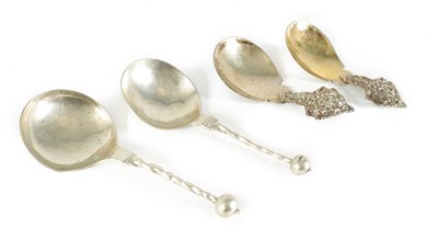 Lot 275 - TWO SIMILAR EARLY SILVER SPOONS