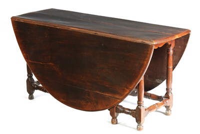 Lot 997 - A GOOD 18TH CENTURY ELM EIGHT SEATER GATE-LEG TABLE OF SUPERB COLOUR AND PATINA