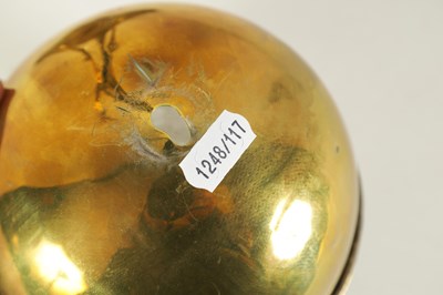 Lot 595 - AN ORNATE 19TH-CENTURY CAST BRASS AND HOBNAIL CUT GLASS OIL LAMP