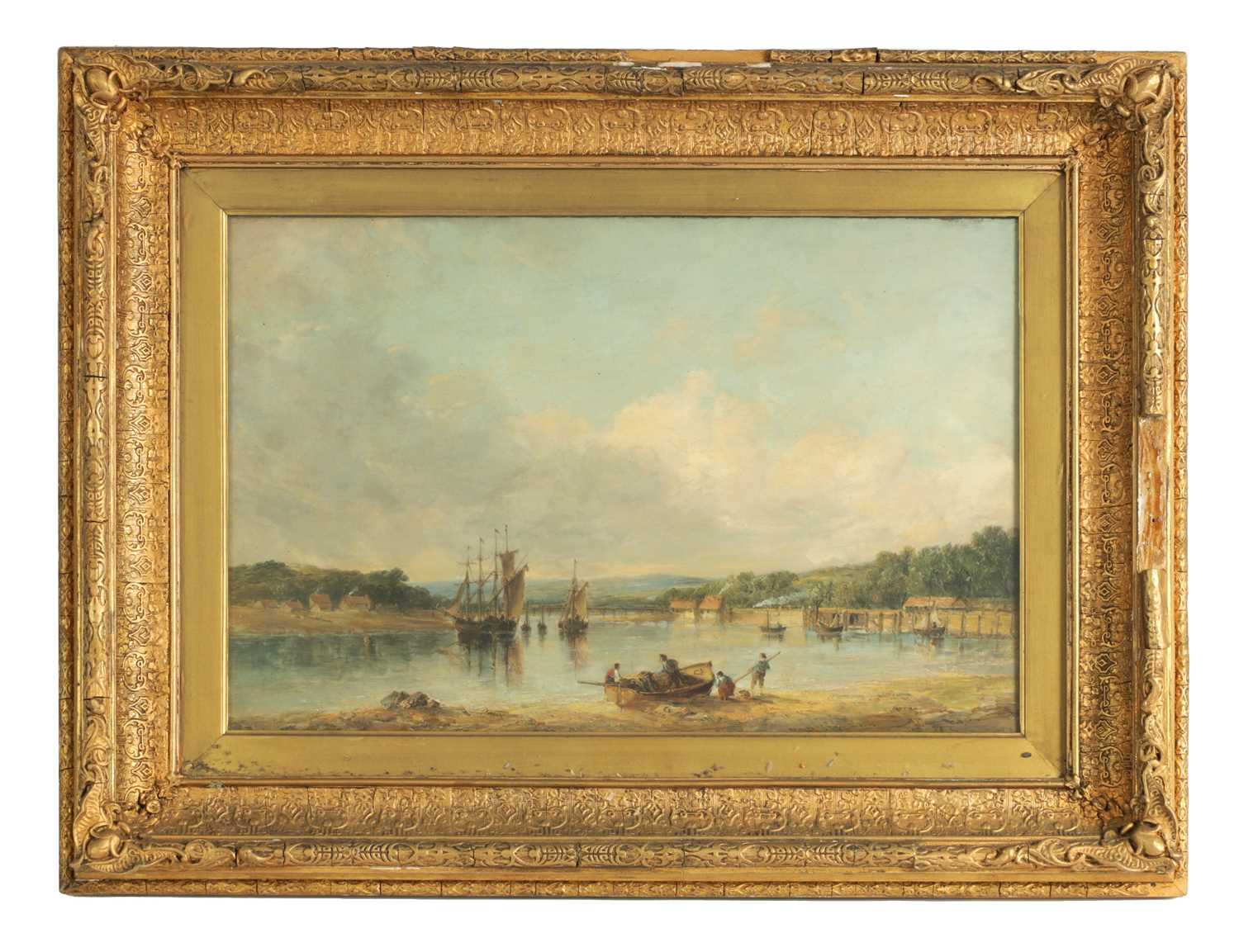 Lot 781 - ALFRED VICKERS SENIOR (1834-1919) A MID 19TH CENTURY RIVER LANDSCAPE