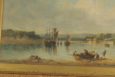 Lot 781 - ALFRED VICKERS SENIOR (1834-1919) A MID 19TH CENTURY RIVER LANDSCAPE