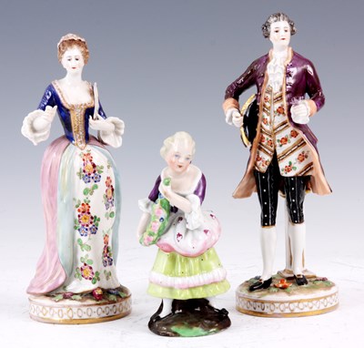 Lot 329 - A COLLECTION OF THREE CONTINENTAL PORCELAIN...
