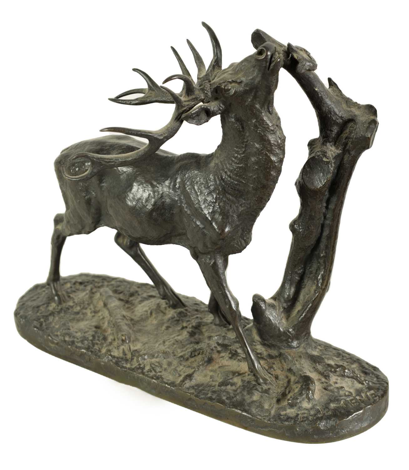 Lot 582 - AFTER P. J. MENE A 19TH CENTURY BRONZE STAG