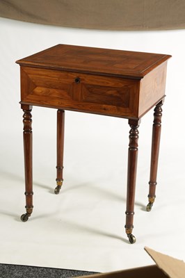 Lot 1284 - A 19TH CENTURY KINGWOOD VENEERED SIDE TABLE