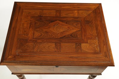 Lot 1284 - A 19TH CENTURY KINGWOOD VENEERED SIDE TABLE