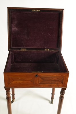 Lot 1284 - A 19TH CENTURY KINGWOOD VENEERED SIDE TABLE