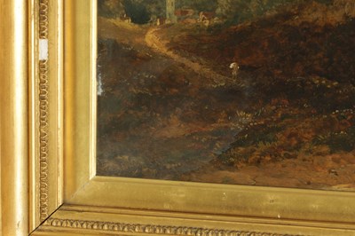 Lot 760 - 19TH CENTURY ENGLISH SCHOOL OIL ON BOARD - COUNTRY LANDSCAPE