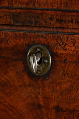 Lot 1260 - A FINE EARLY 18TH CENTURY FIGURED WALNUT CHEST ON CHEST