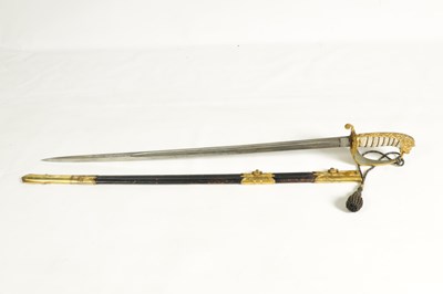 Lot 492 - AN 1827 PATTERN NAVAL OFFICER'S SWORD