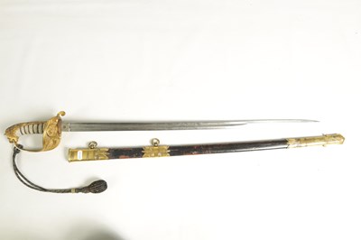 Lot 492 - AN 1827 PATTERN NAVAL OFFICER'S SWORD