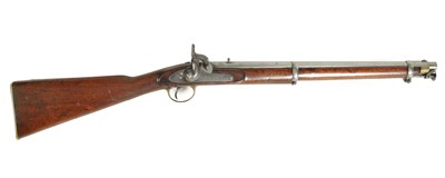 Lot 488 - A 19TH CENTURY BRITISH MILITARY PERCUSSION SERVICE CARBINE