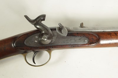 Lot 488 - A 19TH CENTURY BRITISH MILITARY PERCUSSION SERVICE CARBINE