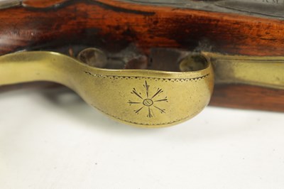 Lot 485 - A LATE 18TH CENTURY FLINTLOCK HOLSTER PISTOL BY BUCKMASTER, LONDON