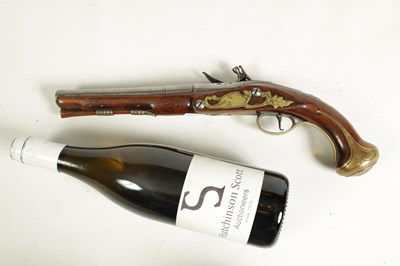 Lot 485 - A LATE 18TH CENTURY FLINTLOCK HOLSTER PISTOL BY BUCKMASTER, LONDON