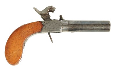 Lot 509 - AN EARLY 19TH CENTURY PERCUSSION BOX-LOCK PISTOL