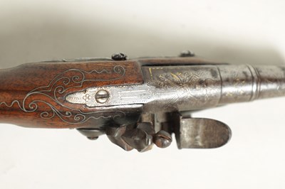 Lot 495 - AN 18TH CENTURY FRENCH FLINTLOCK POCKET PISTOL