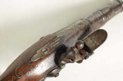 Lot 495 - AN 18TH CENTURY FRENCH FLINTLOCK POCKET PISTOL