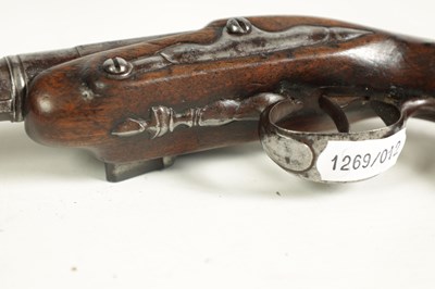 Lot 495 - AN 18TH CENTURY FRENCH FLINTLOCK POCKET PISTOL