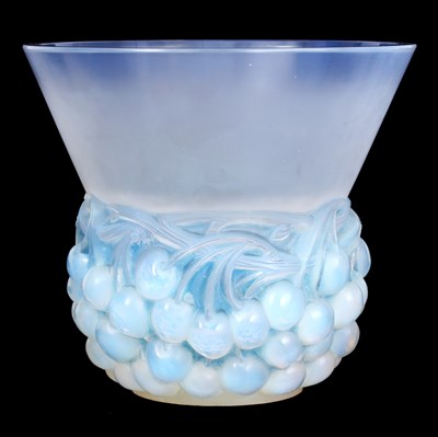 Lot 95 - R, LALIQUE 'CERISES' OPALESCENT GLASS VASE...