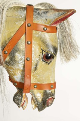 Lot 613 - AN OVERSIZE 19TH CENTURY ROCKING HORSE