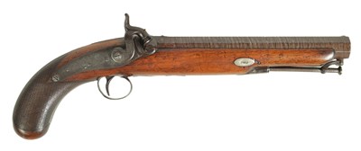 Lot 506 - AN EARLY 19TH CENTURY PERCUSSION PISTOL BY THOMPSON, LONDON