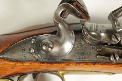 Lot 498 - A GEORGE III LIGHT DRAGOON FLINTLOCK PISTOL BY DURS EGG, LONDON