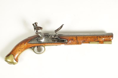 Lot 498 - A GEORGE III LIGHT DRAGOON FLINTLOCK PISTOL BY DURS EGG, LONDON