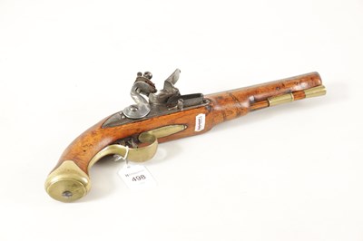 Lot 498 - A GEORGE III LIGHT DRAGOON FLINTLOCK PISTOL BY DURS EGG, LONDON