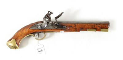 Lot 498 - A GEORGE III LIGHT DRAGOON FLINTLOCK PISTOL BY DURS EGG, LONDON