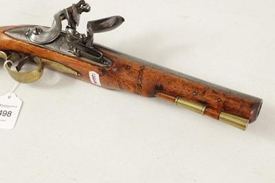 Lot 498 - A GEORGE III LIGHT DRAGOON FLINTLOCK PISTOL BY DURS EGG, LONDON