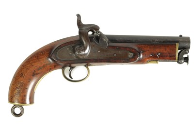 Lot 502 - AN 19TH CENTURY PERCUSSION COAST GUARDS PISTOL BY TOWER