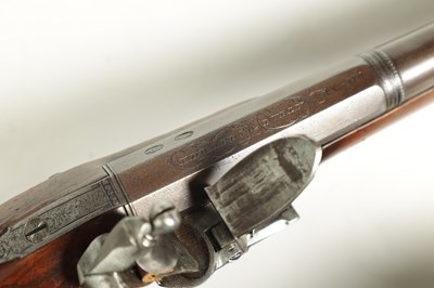 Lot 507 - A CASED PAIR OF 18TH CENTURY SILVER MOUNTED IRISH FLINTLOCK PISTOLS BY EDWARDS, DUBLIN