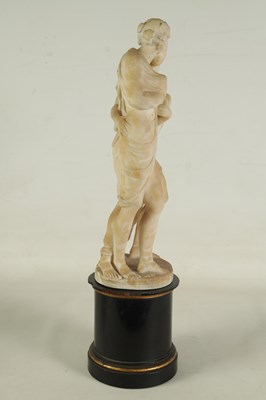 Lot 635 - A 19TH CENTURY CARVED ITALIAN ALABASTER FIGURE GROUP