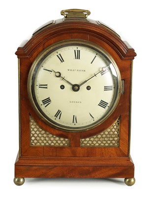 Lot 793 - WILLIAM PAYNE, LONDON. A REGENCY TRIPLE PAD TOP MAHOGANY BRACKET CLOCK