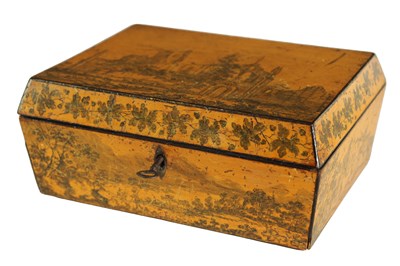 Lot 925 - A REGENCY PENWORK BOX