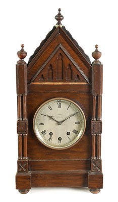 Lot 869 - ROWELL, BRIGHTON. A LATE 19TH CENTURY QUARTER CHIMING EIGHT BELL BRACKET CLOCK